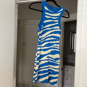 Blue zebra dress